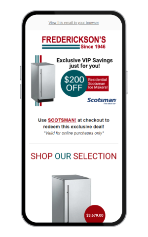 Custom Email Example - Appliance